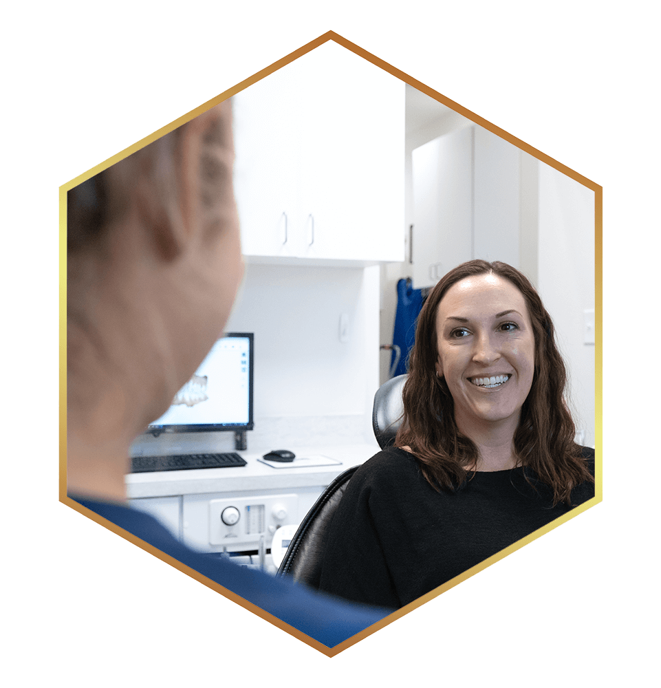 patient smiling after tmj treatment