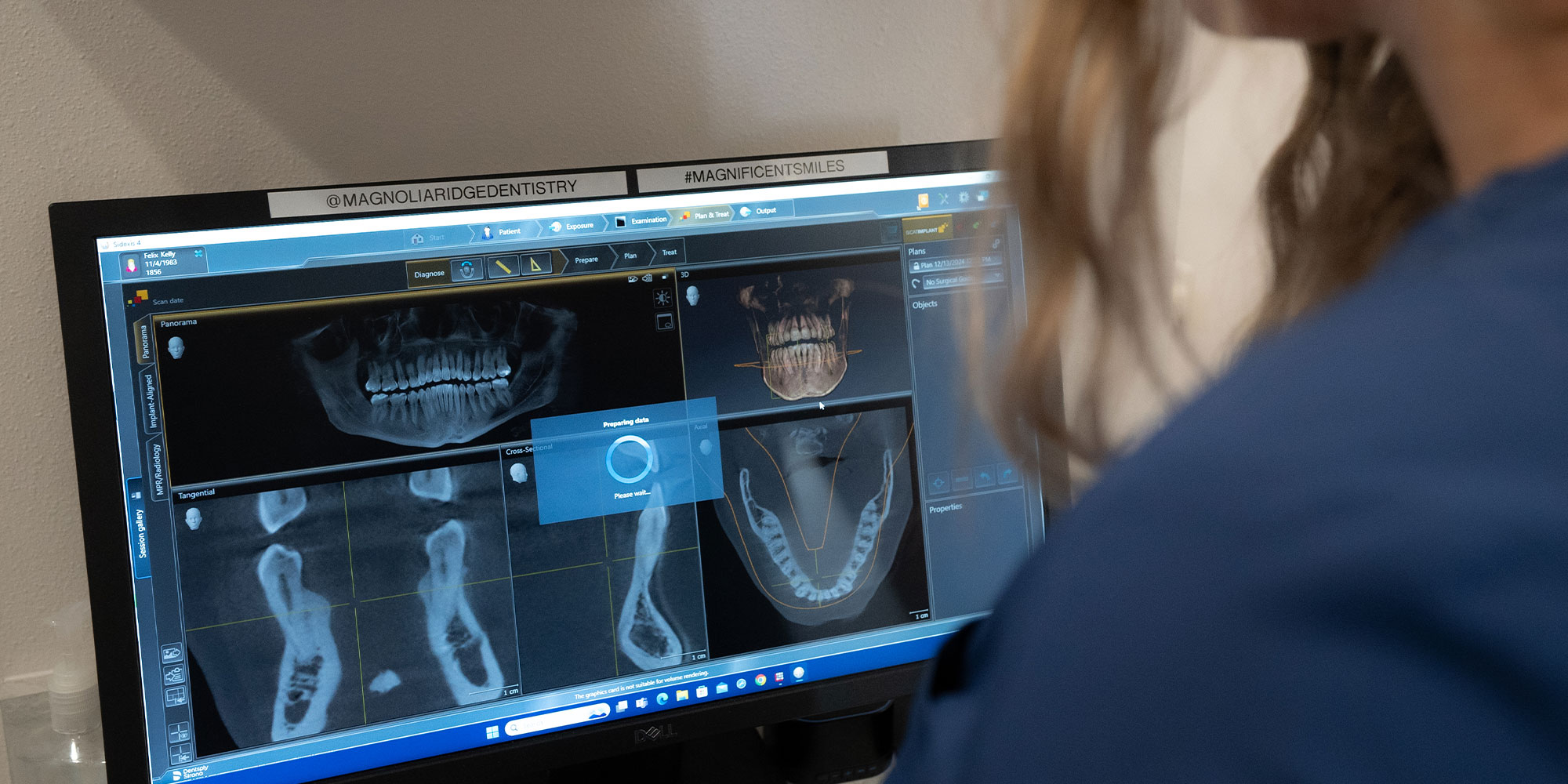 Doctor looking dental x-rays